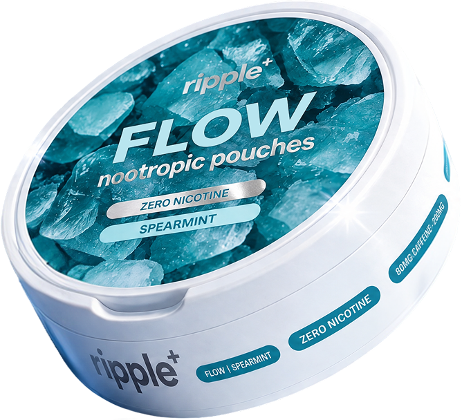 ripple+ Flow spearmint nootropic pouch can