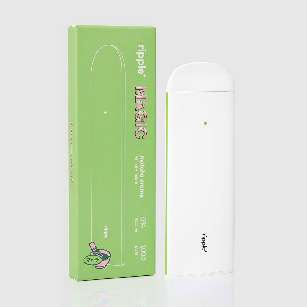 ripple vape discount code ripple+ Magic – Matcha Aroma, Nicotine-Free (Single-Use) man – instant refreshment Nic Level:6mg nicotine pouches vuse pod expiration date