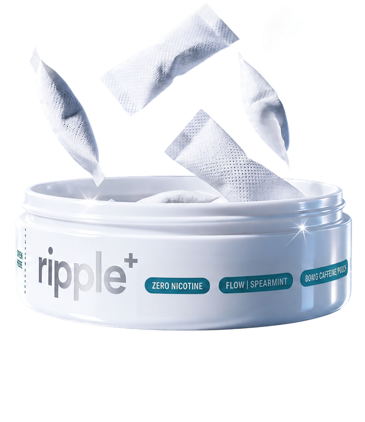ripple+ nootropic pouch can, open with pouches